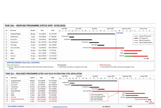 do ms project scheduling gantt charts, wbs, CPM, dashboards